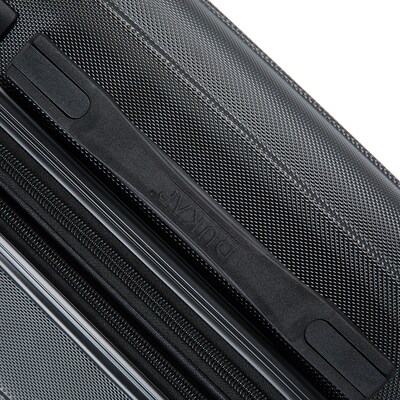 DUKAP Intely 2-Piece Hardside Spinner Luggage Set, TSA Checkpoint Friendly, Black (DKINT0SM-BLK)