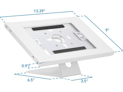 Mount-It! Adjustable Anti-Theft iPad Countertop Stand/Wall Mount, White (MI-3775W_G10)