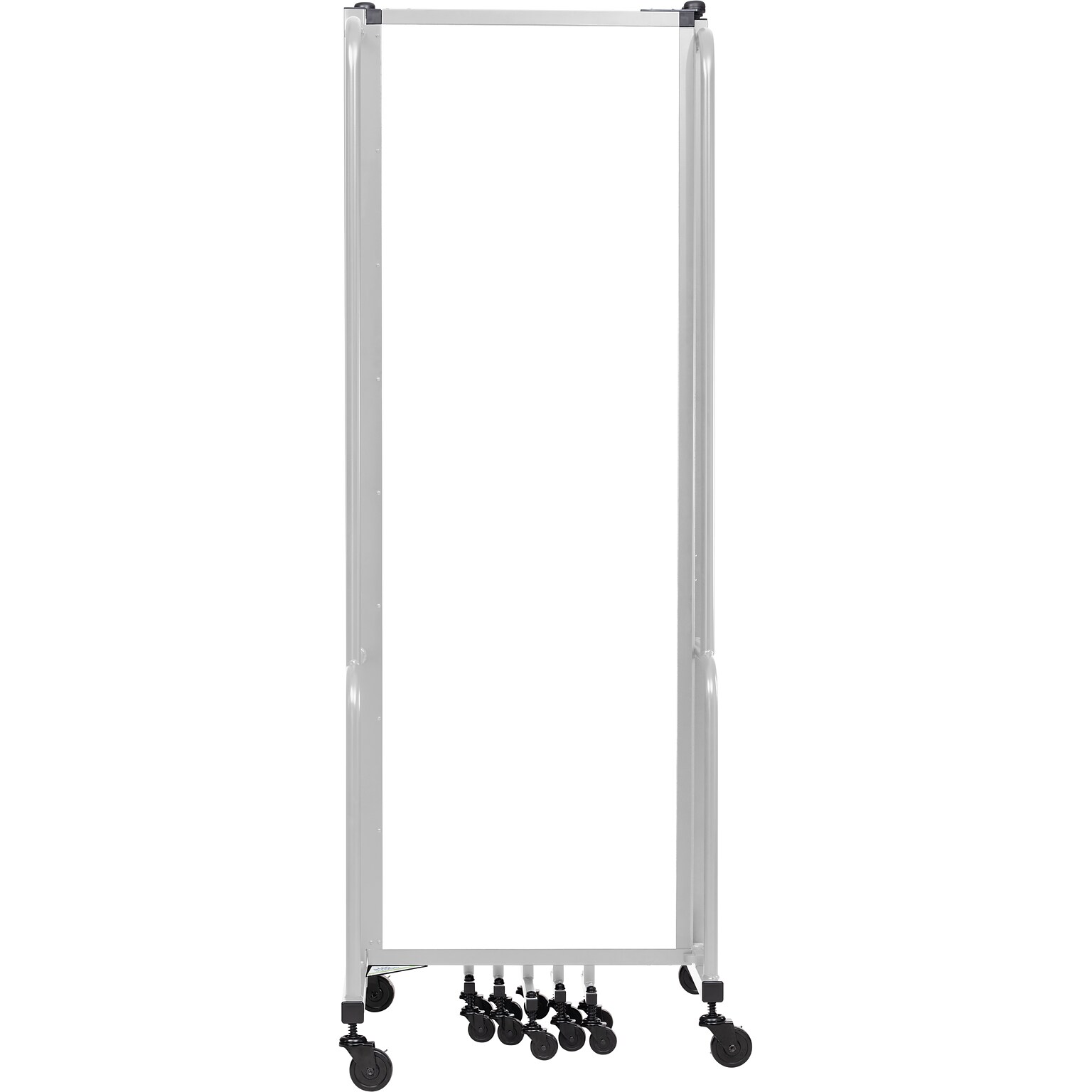 National Public Seating Robo Series 7-Panel Folding Mobile Room Divider, 72H x 164W, Clear Acrylic (RDG6-7CA)