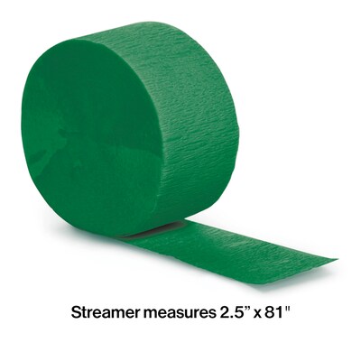 Creative Converting Touch of Color Streamer, Emerald Green, 12/Pack (078330)