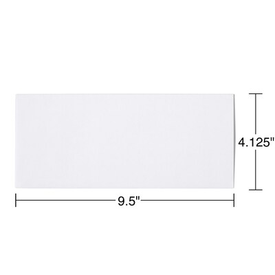 Staples Tear-Resistant EasyClose Security Tinted #10 Business Envelopes, 4 1/8" x 9 1/2", White, 100/Box (21573)