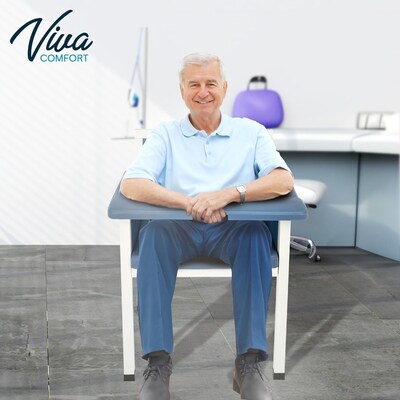 Viva Comfort. Antimicrobial Phlebotomy Blood Drawing Chair, 350 lbs. Capacity, Blue (ADI997-02-BLU-MK)