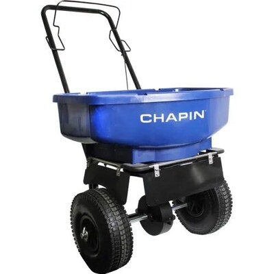 Chapin 80 Lb. Capacity Rock Salt & Ice Melt Spreader - With Baffles, Gate & Rain Cover (81008A)
