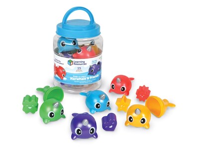 Learning Resources Snap-n-Learn Narwhals & Friends Playset, Assorted Colors (LER6716)
