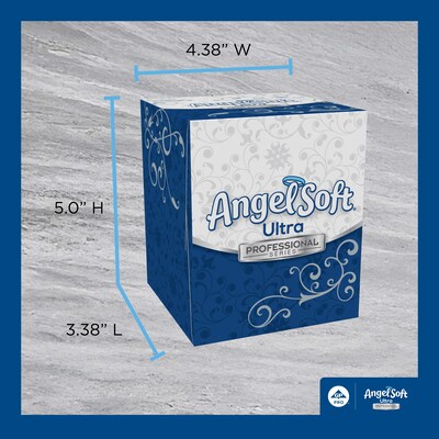 Angel Soft Ultra Professional Series Standard Facial Tissue, 2-Ply, 96 Sheets/Box, 10 Boxes/Pack (4636014)