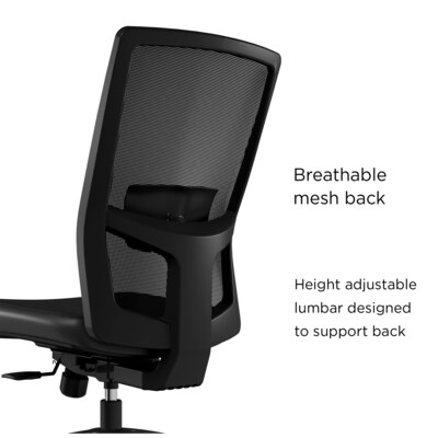 Workplace2.0™ 500 Series Armless Vinyl Task Chair, Black 52266)