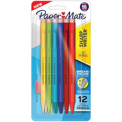 Paper Mate SharpWriter Mechanical Pencil, 0.7mm, #2 Medium Lead, Dozen (1898483)