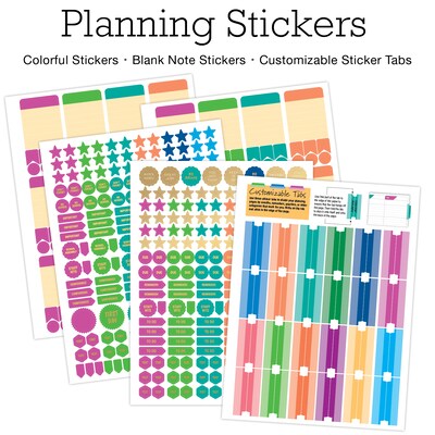 Global Printed Products Deluxe Spring Floral 8.5" x 11" Academic Planner, Plastic Cover, Multicolored (NAD-UNDTP-30)