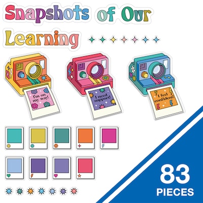 Carson-Dellosa Happily Ever Elementary Retro Remix Snapshots of Our Learning Bulletin Board Set (110595)