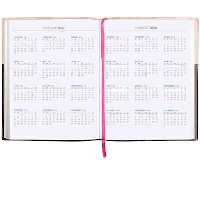 2027 Excello Brands 8" x 10" Weekly & Monthly Standard Planner, Paperboard Cover, Pink/Black (PKT-CY27-810-PK)