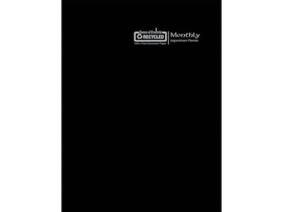 2025 House of Doolittle 8.5 x 11 Monthly Planner, Leatherette Cover, Black (26002-25)
