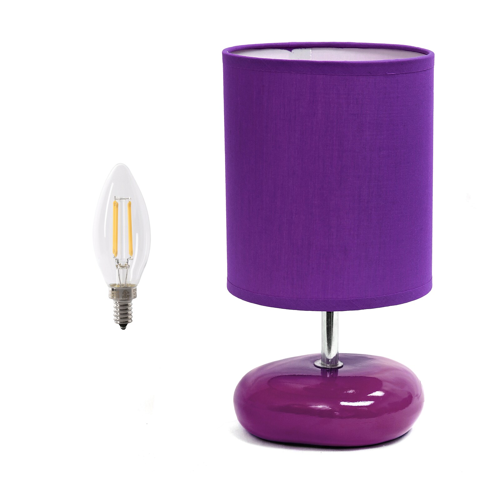 Simple Designs 10.24 LED Table Lamp, Purple (LT2005-PRP-LB)