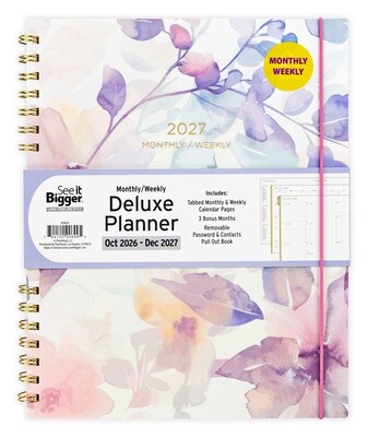 2026-2027 Overland Travelware 0.75 x 9.25 Calendar Year Weekly & Monthly Standard Planner, Paperboard Cover (90699)