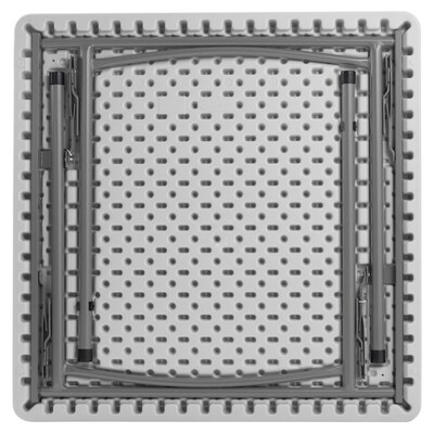 National Public Seating BT Series 36" Square Top Heavy Duty Plastic Folding Table, Speckled Grey (BT3636)