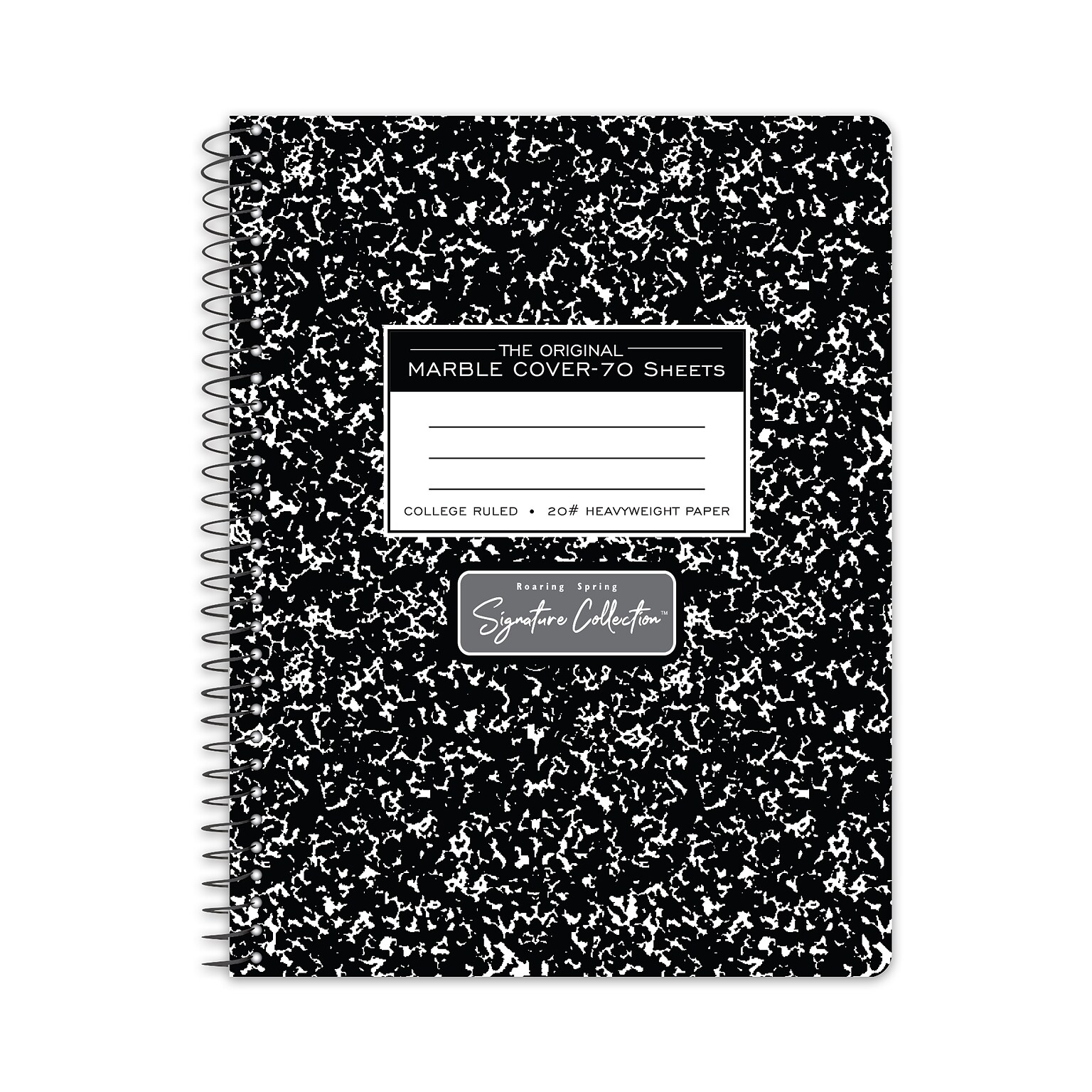 Roaring Spring Paper Products Signature Collection Composition Notebook, 7.5 x 9.75, College-Ruled, 70 Sheets, 24/Carton