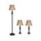 Lalia Home Homely 60/26 Restoration Bronze Three-Piece Floor/Table Lamp Set with Bell Shades (LHS-