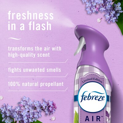 Febreze Air Mist Air Freshener Spray, Southern Lilac Mornings Scent, 8.8 oz., 2/Pack (13749)