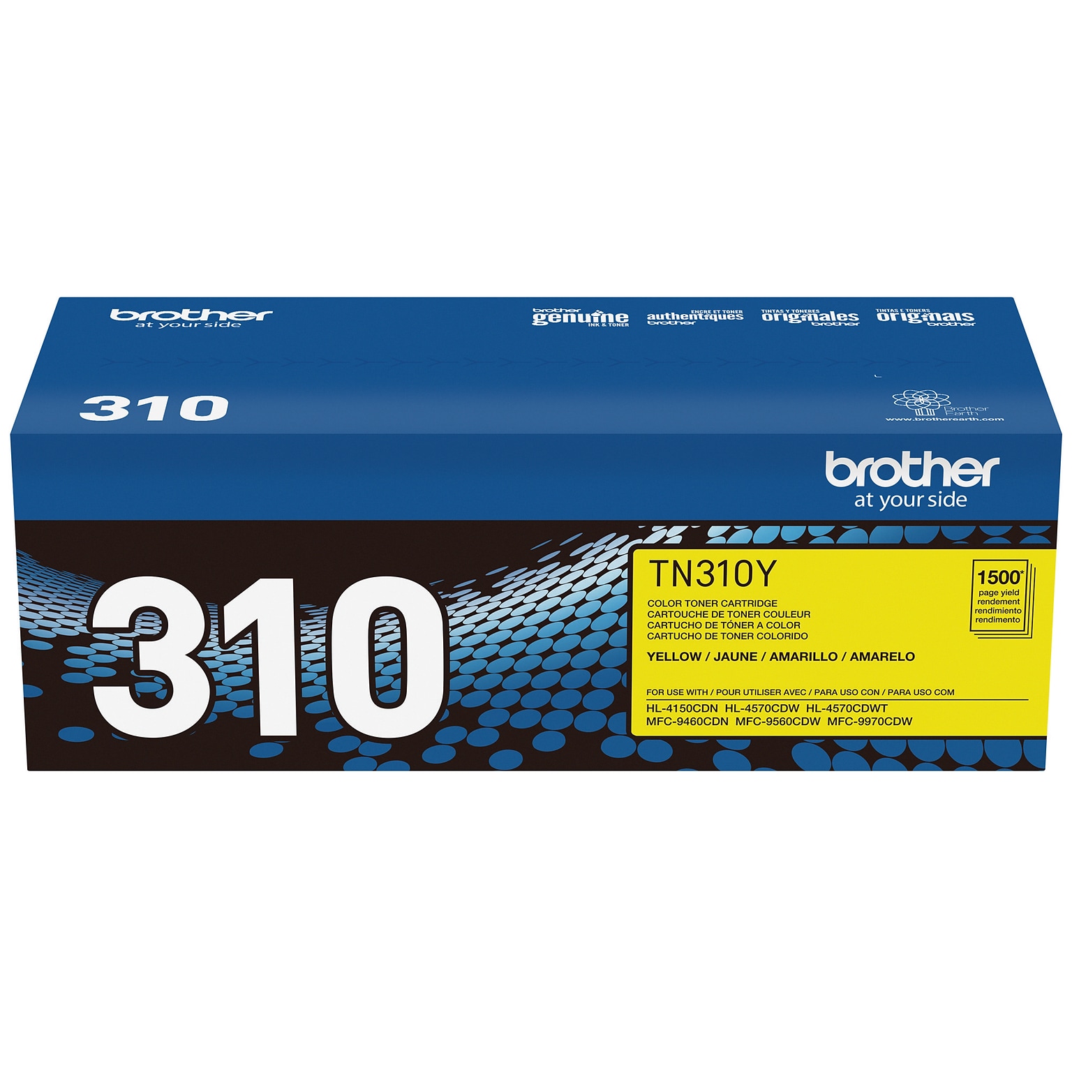 Brother TN-310 Yellow Standard Yield Toner Cartridge, Print Up to 1,500 Pages (TN310Y)