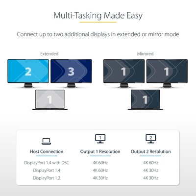 StarTech DisplayPort to HDMI/HDMI Audio/Video Adapter, Male to Female, Silver (MST14DP122HD)