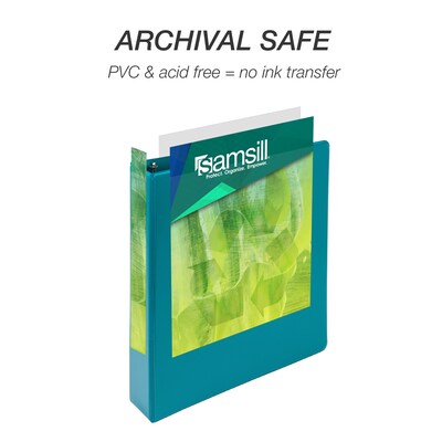 Samsill Earth's Choice Plant-Based 1.5" Durable View Binders, 3-Ring, Made in USA, Assorted Fashion Colors, 4/Pack (MP48659)