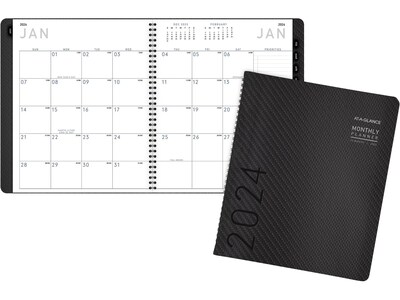 2024 AT-A-GLANCE Contemporary 9" x 11" Monthly Planner, Charcoal (70-260X-45-24)