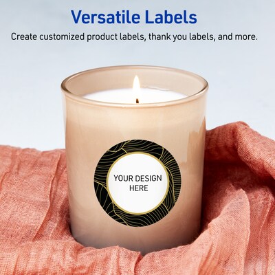 Avery Laser/Inkjet Circle Multipurpose Labels, 3" Dia., White, 60/Pack (S00-ETM)