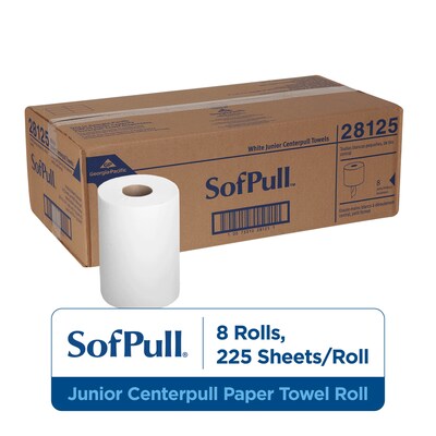 SofPull Junior Centerpull Paper Towels, 1-ply, 275 Sheets/Roll, 8 Rolls/Pack (28125)