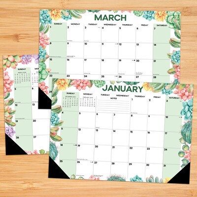 2026 Willow Creek Succulents 17 x 12 Monthly Desk Pad Calendar (57162X)