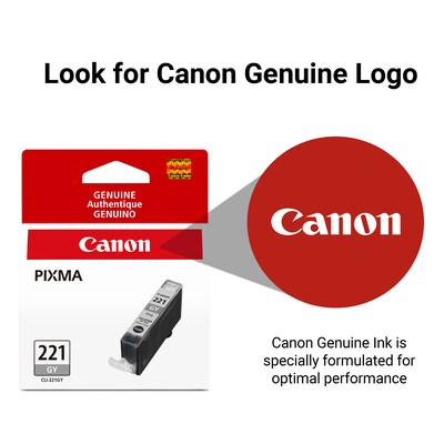 Canon 221 Gray Standard Yield Ink Cartridge (2950B001)