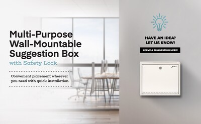 AdirOffice Steel Multipurpose Drop Box Interoffice Mailbox, Large, White (631-03-WHI-PKG)