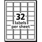 Avery Durable Laser Identification Labels, 1 1/4" x 1 3/4", White, 32 Labels/Sheet, 50 Sheets/Pack (6576)