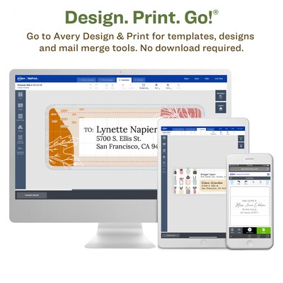 Avery EcoFriendly Laser/Inkjet File Folder Labels, 2/3" x 3-7/16", White, 1500 Labels/Box (45366)