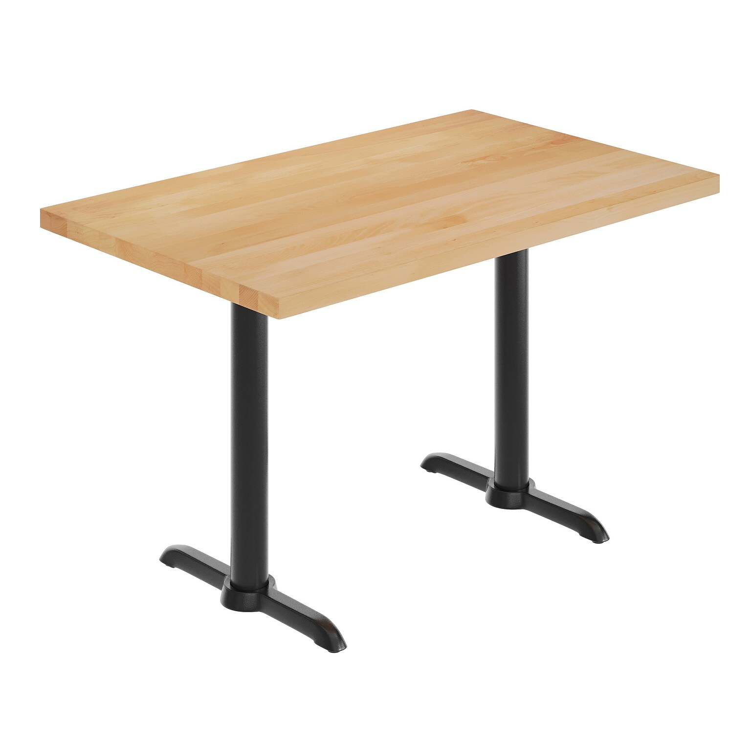 Flash Furniture Bennett Wooden Commercial Indoor Table, 48 x 30, Natural Top/Black Base (GSF3048NTT0522)