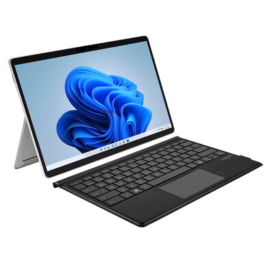 Adesso Aluminum 12.9 Portable Bluetooth Keyboard Case for Surface Pro, Black (WKB-7030)