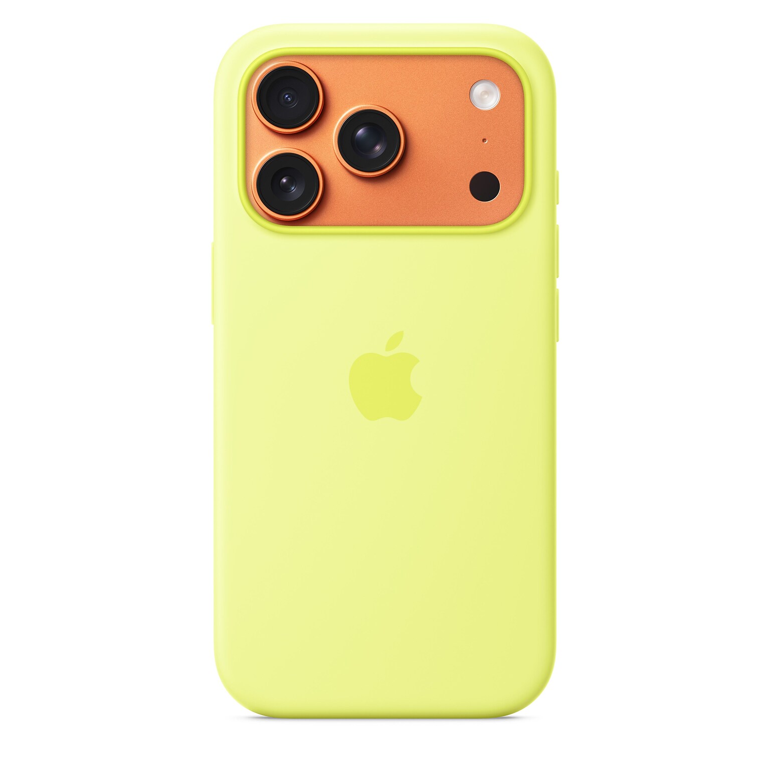 Apple Silicone MagSafe Phone Case for iPhone 17 Pro, Neon Yellow (MGFF4ZM/A)