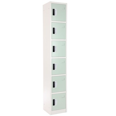 AdirOffice 72"H 6-Tier Misty Green Storage Locker (ADI629-206-MGRN-DL)