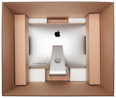 30" x 26" x 11" Heavy Duty iMac 27" Shipping Box, 275# Mullen Rated, Kraft (E03114)