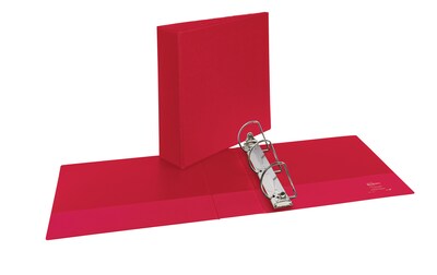 Avery 3" 3-Ring Non-View Binders, Slant Ring, Red (27204)