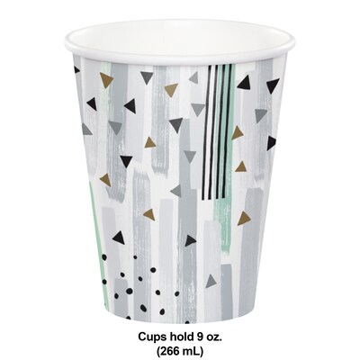 Creative Converting Minted Milestone 9 Oz. Paper Cups, 96/Pack (372562)