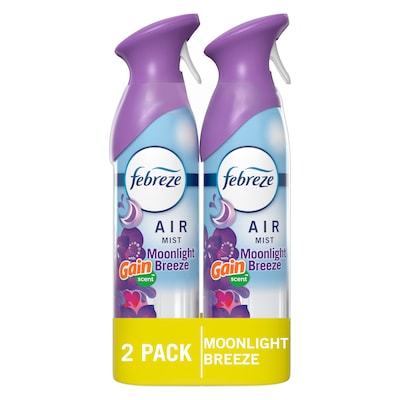 Febreze Air Mist Air Freshener Spray, Gain Moonlight Breeze Scent, 8.1 oz., 2/Pack (4146/78091)