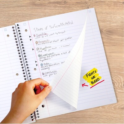 Five Star with Study App 5-Subject Subject Notebooks, Wide Ruled, 200 Sheets, Black (930012A-ECM)