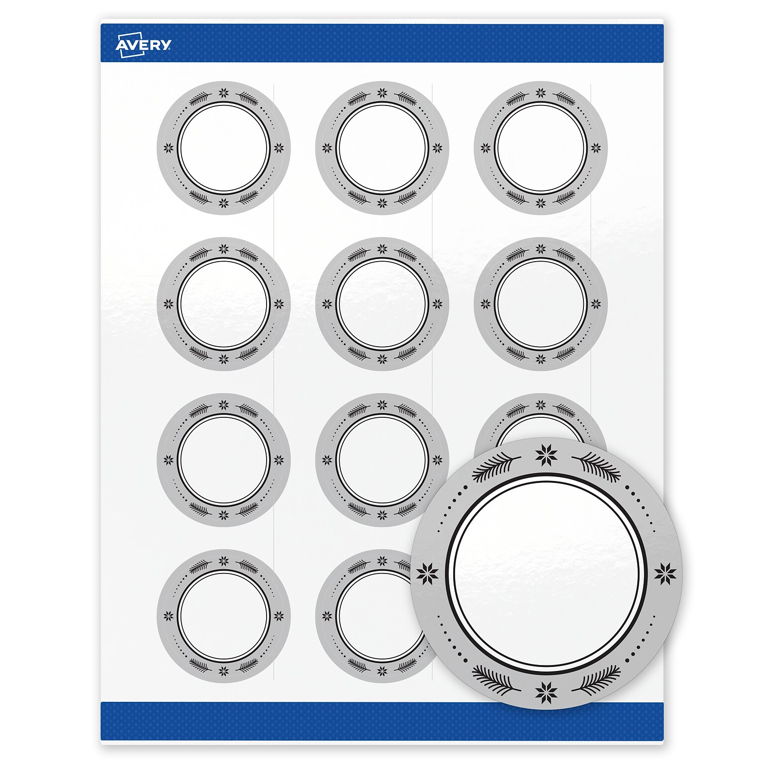 Avery Circle Multipurpose Labels, 2 Dia., White, 120/Pack (19479370603)