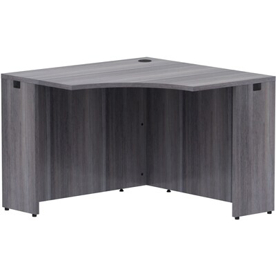 Lorell Essentials 42 W Corner Writing Desk, Weathered Charcoal (LLR69592)