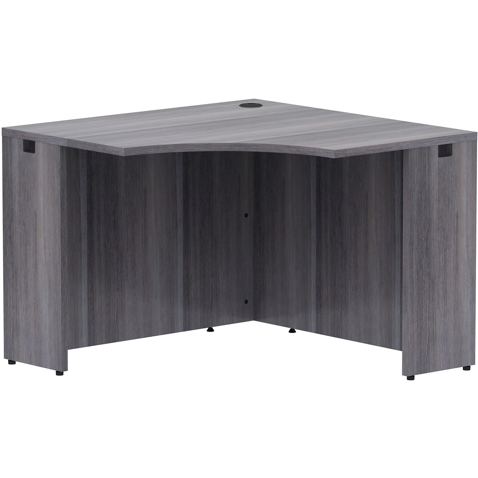 Lorell Essentials 42 W Corner Writing Desk, Weathered Charcoal (LLR69592)