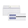 TOPS Self Seal Security Tinted Double Window Envelope, 3.75 x 8.5, White, 100/Pack (S1099-3PS)