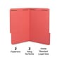 Quill Brand®  1/3-Cut Assorted 2-Fastener Folders, Legal, Red, 50/Box (7358RD)