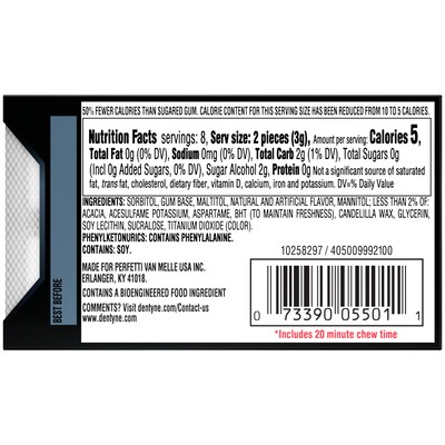 Dentyne Ice Sugar Free Arctic Chill Gum, 9 Packs/Box (VAM05109)