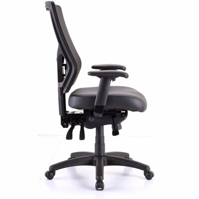 Lorell Conjure Ergonomic Vinyl Swivel Executive Chair, Black (LLR62040)