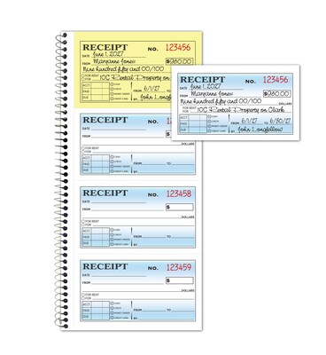 Cosco 2-Part Carbonless Receipts, 5.25" x 11", 200 Sets/Book (074049)