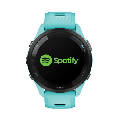 Garmin Forerunner 265 Smartwatch, GPS, 46mm, Aqua/Black Silicone Band (010-02810-02)